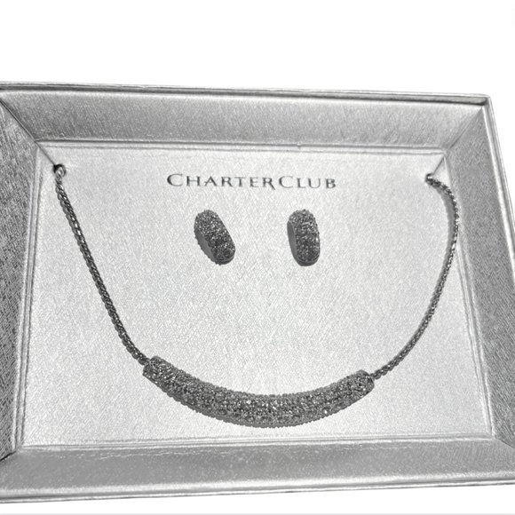 STUNNING Brand New in Box Charter Club  Earrings and Necklace Jewelry Set NWT - Picture 2 of 6